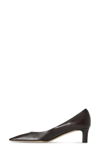 The Row Carla Kitten Heel Pump In Brown