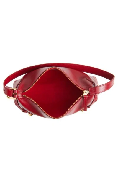 Givenchy Mini Voyou Buckle-detail Leather Tote Bag In Red