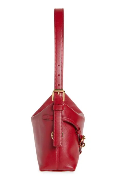 Givenchy Mini Voyou Buckle-detail Leather Tote Bag In Red