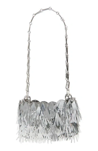 Rabanne Sac A Main Metallic Tasseled Sequin Disc Shoulder Bag In Silver