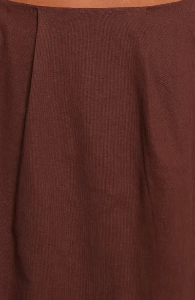 Petal And Pup Petal & Pup Chiaro Cotton Blend Midi Skirt In Brown