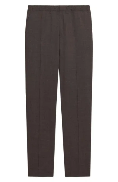 Theory Curtis Drawstring Pant In Motion Wool In Brown