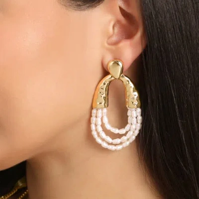 Bcbg Pear Hoop Earrings In Gold