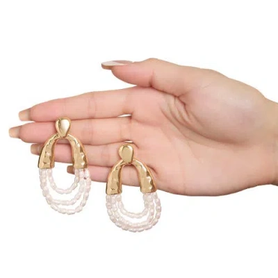 Bcbg Pear Hoop Earrings In Gold