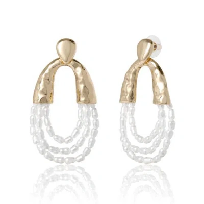 Bcbg Pear Hoop Earrings In Gold