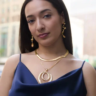 Bcbg Gold-tone Squiggle Earrings In Gold