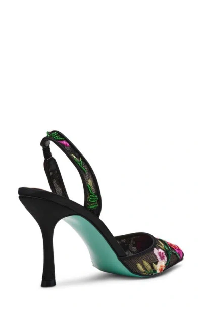 Betsey Johnson April Pointed Toe Slingback Pump In Multi