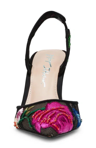 Betsey Johnson April Pointed Toe Slingback Pump In Multi
