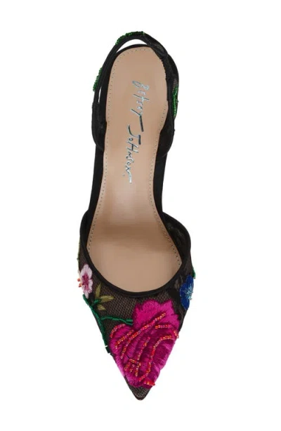 Betsey Johnson April Pointed Toe Slingback Pump In Multi