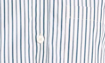 Twp Next Ex Stripe Crop Cotton Button-up Shirt In White