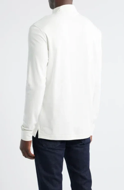 Scott Barber Pima Cotton Interlock Mock Neck Top In White
