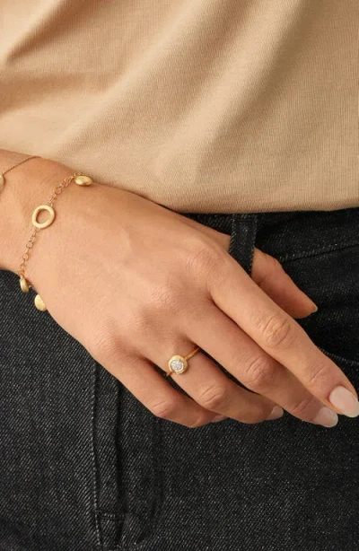 Marco Bicego 18k White & Yellow Gold Jaipur Gold Diamond Stackable Ring In Gold