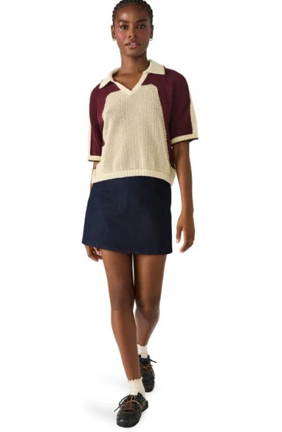 Steve Madden Women's Axon Short Sleeve Sweater In Neutral