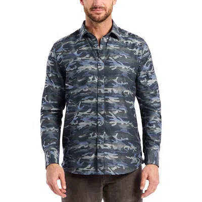 Robert Graham Harrington Long Sleeve Button Down Shirt In Black