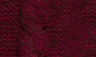 Bode Eiderdown Alpaca Blend Cable Sweater In Burgundy
