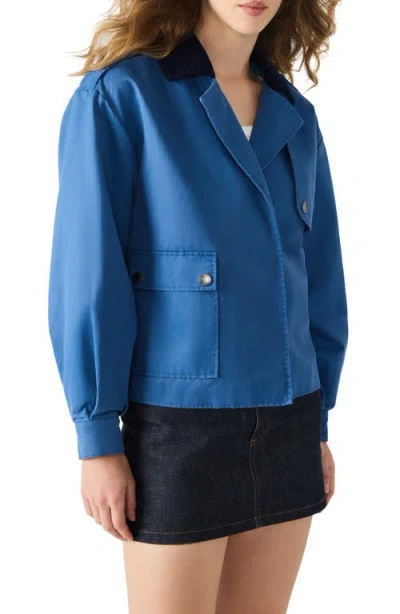 Steve Madden Luisa Trench Jacket In Blue