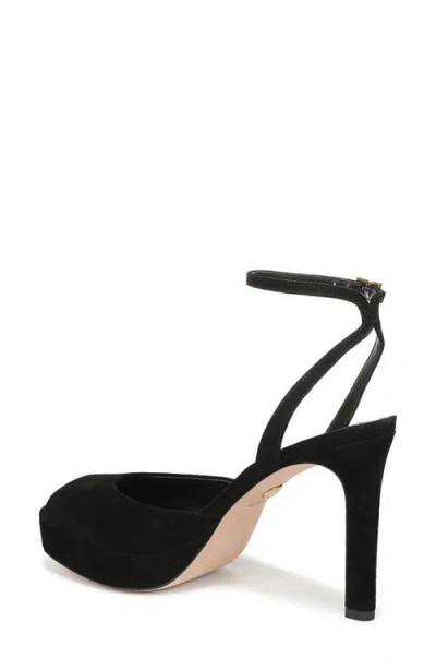 Veronica Beard Brianne Ankle Strap Platform Sandal In Black