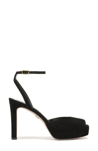 Veronica Beard Brianne Ankle Strap Platform Sandal In Black
