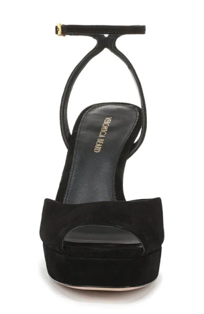 Veronica Beard Brianne Ankle Strap Platform Sandal In Black