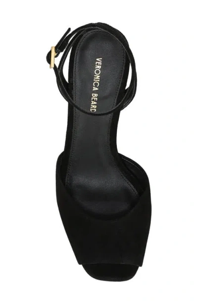 Veronica Beard Brianne Ankle Strap Platform Sandal In Black