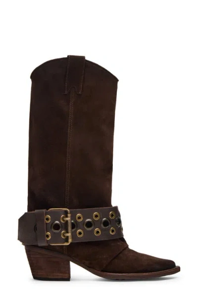 Steve Madden Women's Ashwood Western Moto Boots In Brown