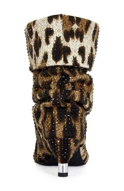 Azalea Wang Grimes Pointed Toe Bootie In Animal Print