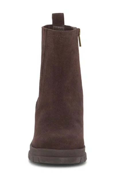 Lucky Brand Sondruh Platform Wedge Bootie In Brown