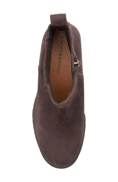 Lucky Brand Sondruh Platform Wedge Bootie In Brown