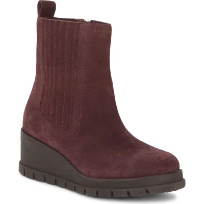 Lucky Brand Women's Sondruh Gore Wedge Booties In Burgundy