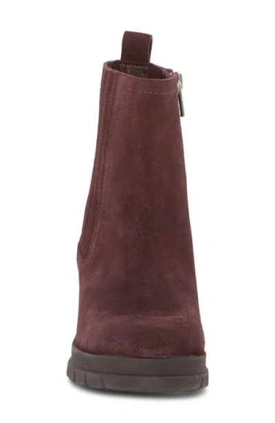 Lucky Brand Women's Sondruh Gore Wedge Booties In Burgundy