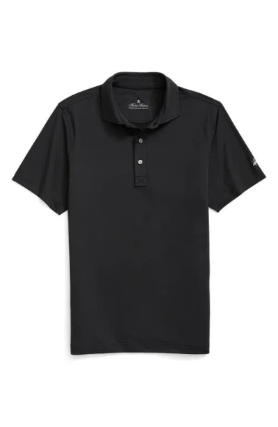 Brooks Brothers Performance Series Spread Collar Polo Shirt In Black
