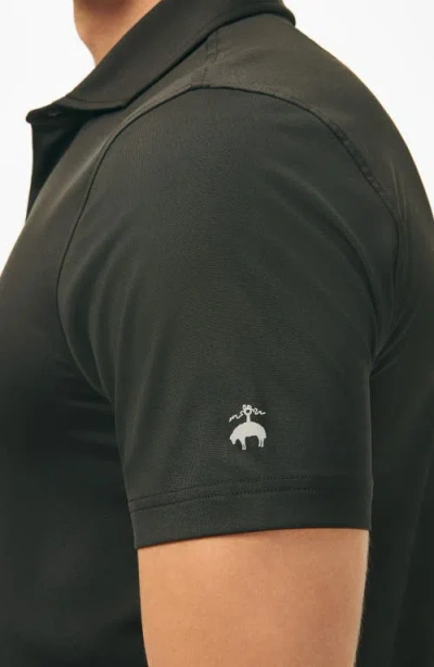 Brooks Brothers Performance Series Spread Collar Polo Shirt In Black