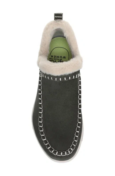 Ryka Rykä Arrow Faux Fur Trim Slip-on Bootie In Green