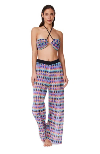 Profile By Gottex Retro Riviera Netted Crochet Beach Pant Cover-up In Multi