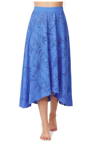 Profile By Gottex Skyfall Textured High Low Skirt Cover-up In Burgundy