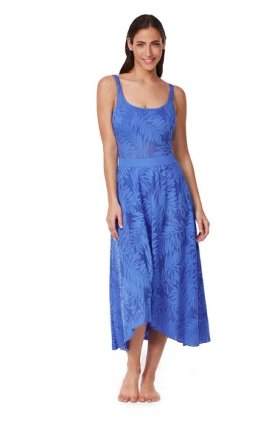 Profile By Gottex Skyfall Textured High Low Skirt Cover-up In Burgundy