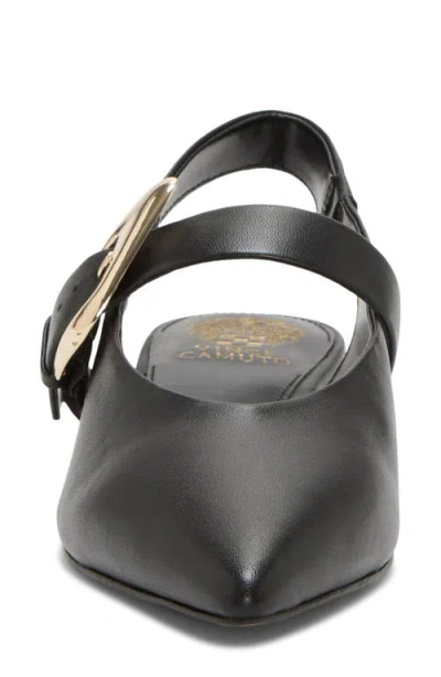 Vince Camuto Amoret Buckle Slingback Mule In Black