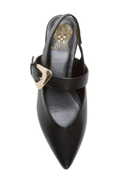 Vince Camuto Amoret Buckle Slingback Mule In Black