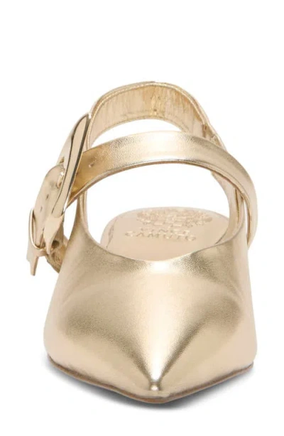 Vince Camuto Amoret Buckle Slingback Mule In Gold