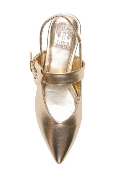 Vince Camuto Amoret Buckle Slingback Mule In Gold