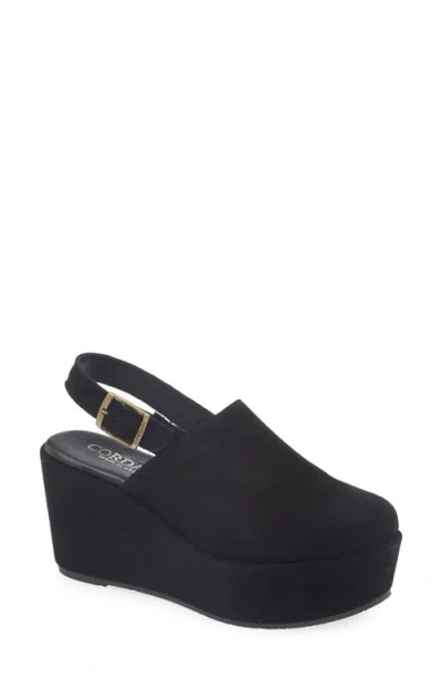 Cordani Jules Slingback Platform Wedge Clog In Black