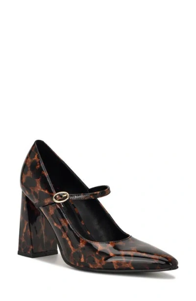 Nine West Women's Sista Mary Jane Pointy Toe Pumps In Animal Print