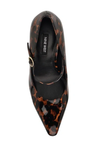 Nine West Women's Sista Mary Jane Pointy Toe Pumps In Animal Print