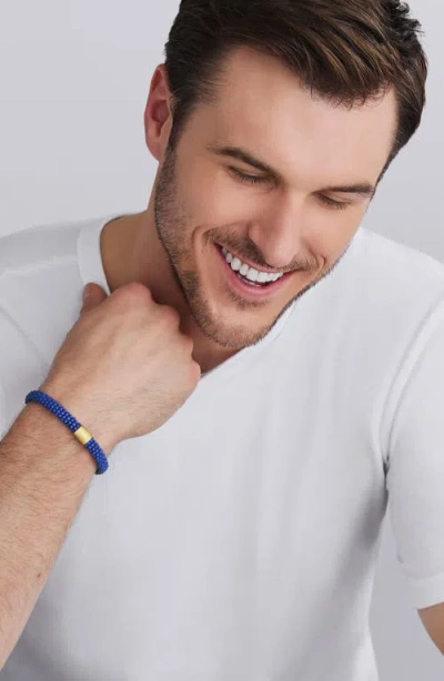 Lagos Two-tone Matte Black Ceramic Diamond Bracelet In Blue