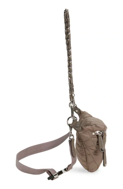 Mz Wallace Crosby Quilted Nylon Convertible Sling Bag In Brown