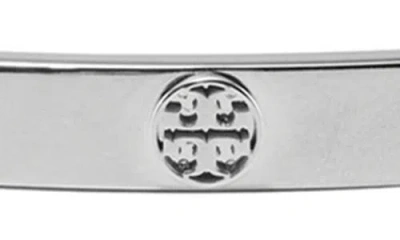 Tory Burch Miller Icon Stud Thin Cuff Bracelet In Metallic