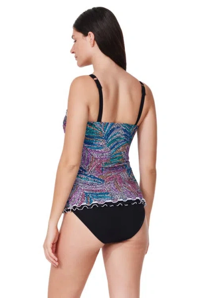 Profile By Gottex Layla Tricolore D-cup Tankini Top In Multi