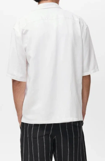 Mango Regular Fit Camp Shirt In White
