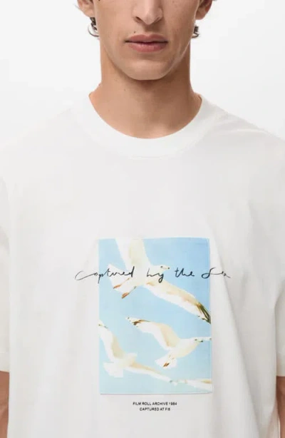 Mango Men's Printed Patch T-shirt In White