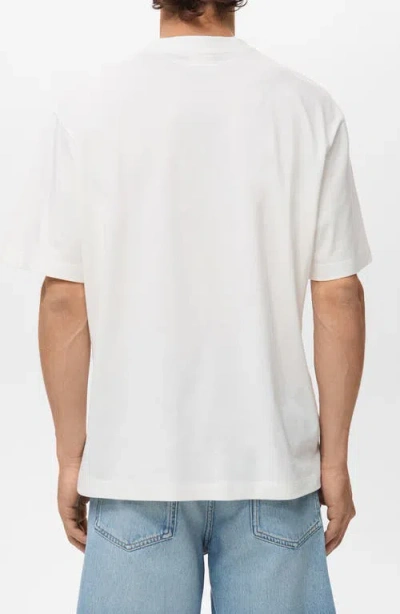 Mango Men's Printed Patch T-shirt In White